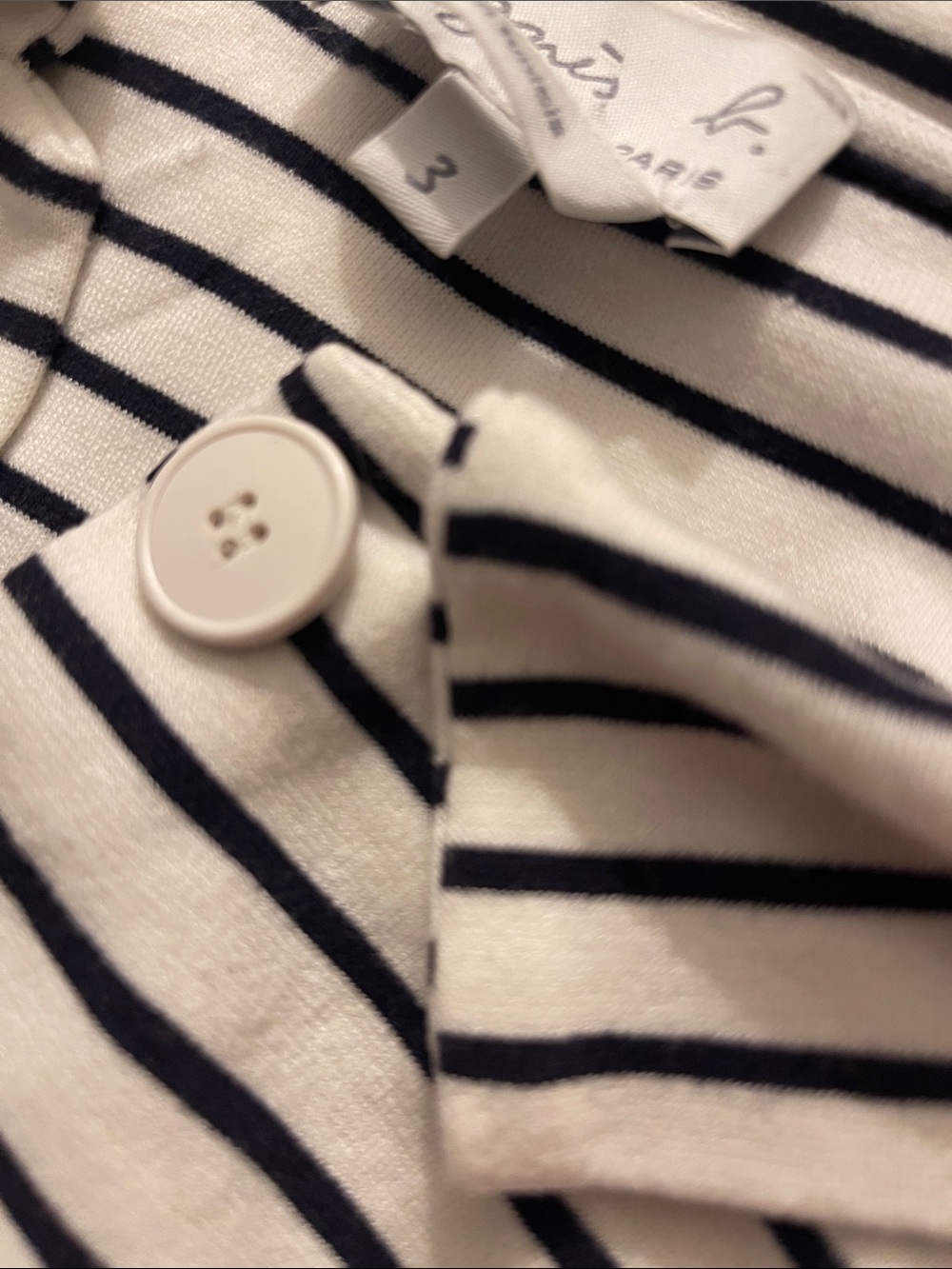 agnes b. striped polo cardigan - Picture 4 of 9